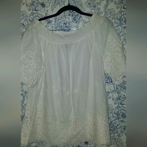 BOGO White Eyelet Blouse